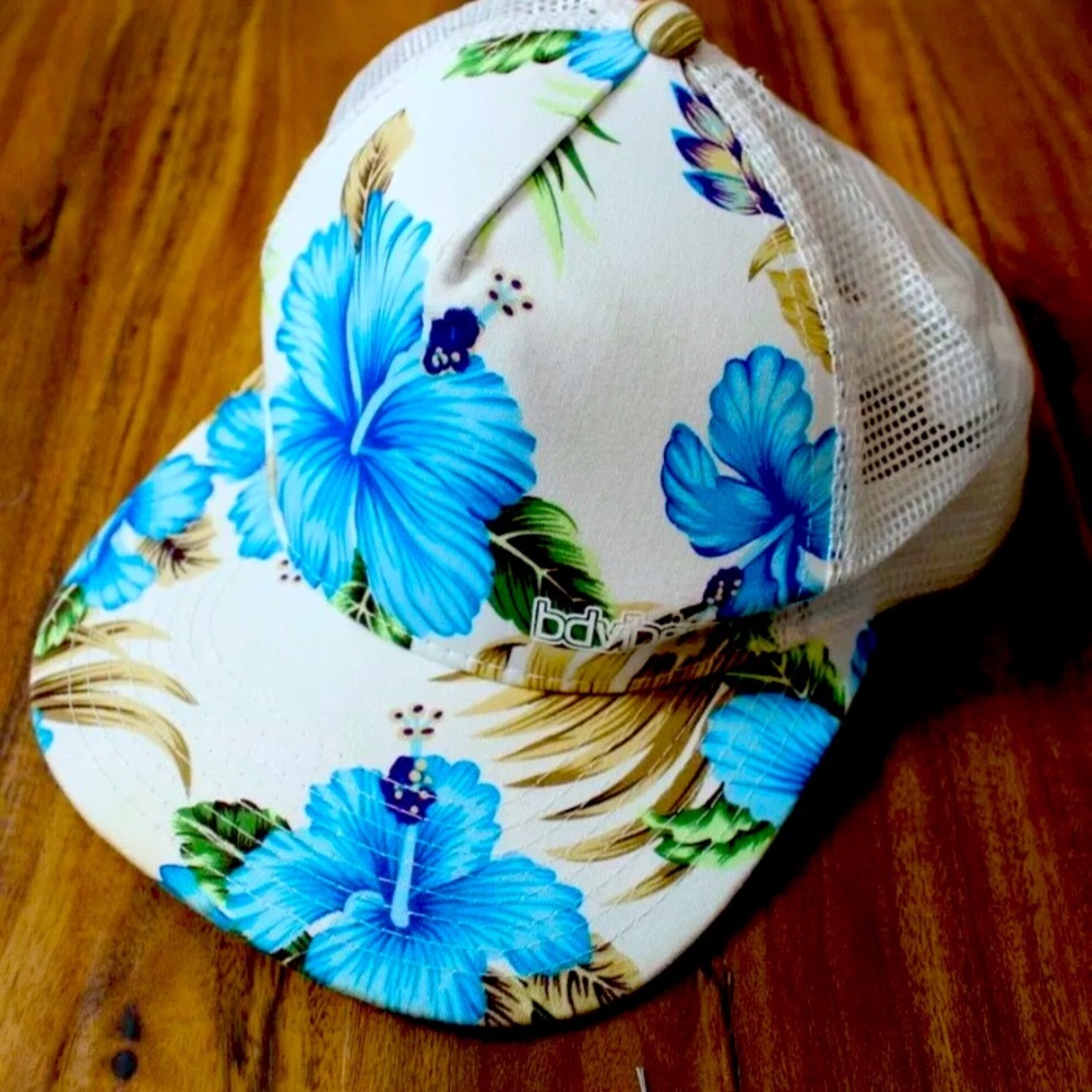 BDVibez Tropical Blue Hibiscus Trucker Hat